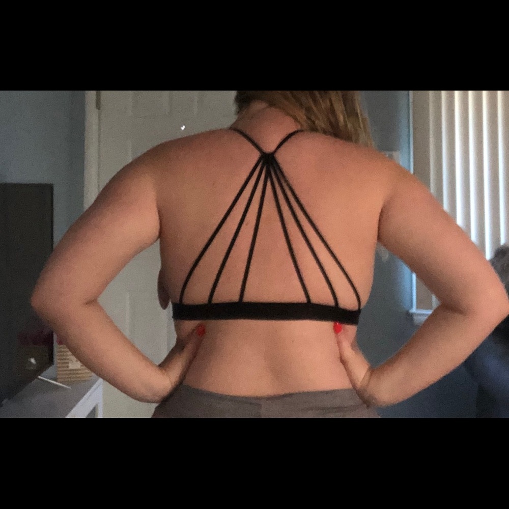 Black lace detailed bralette